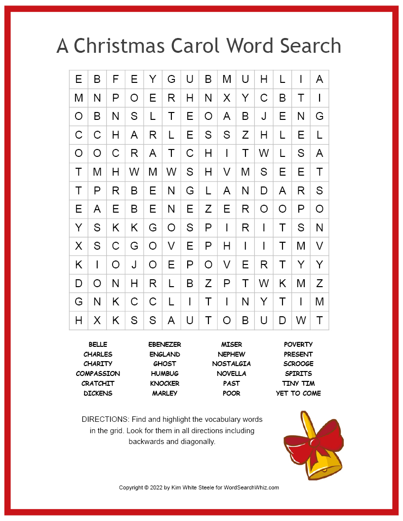 A Christmas Carol Word Search