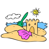 A Day at the Beach Word Search icon