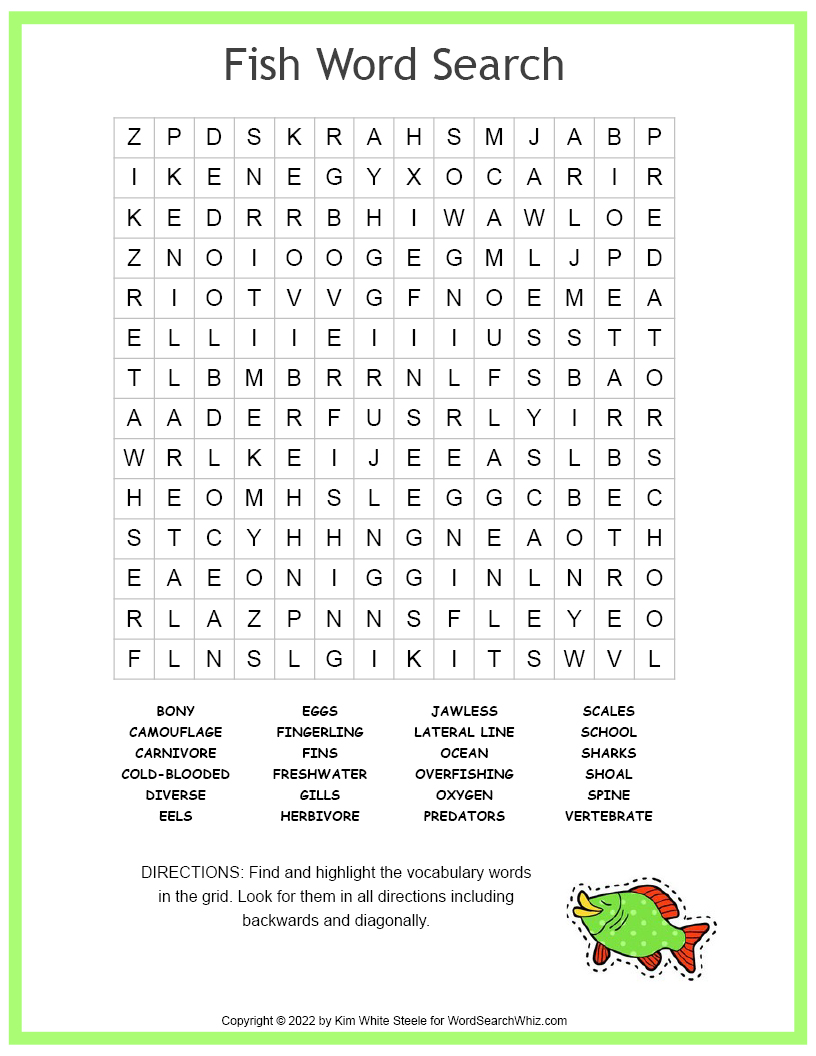 Fish Word Search