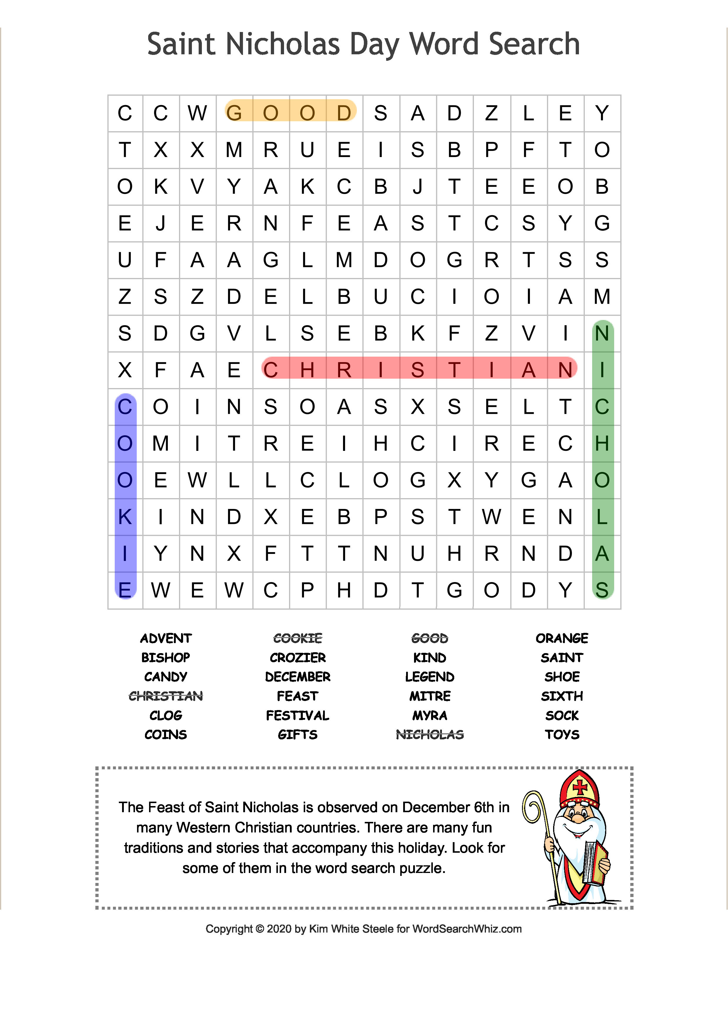 a visit from st nicholas crossword